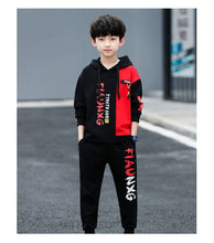 Load image into Gallery viewer, Boys' new casual suit Spring and Autumn Children's Boys Sports 2 sets hooded clothing pants