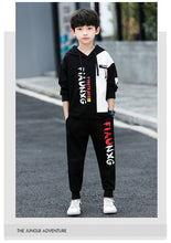 Load image into Gallery viewer, Boys' new casual suit Spring and Autumn Children's Boys Sports 2 sets hooded clothing pants