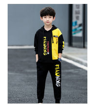 Load image into Gallery viewer, Boys' new casual suit Spring and Autumn Children's Boys Sports 2 sets hooded clothing pants