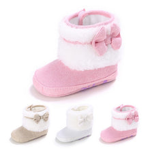 Load image into Gallery viewer, Winter 0-1 year old female baby soft bottom warm baby toddler shoes