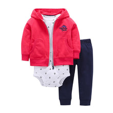 Load image into Gallery viewer, Babies Clothes Boys' and Girls' Long-sleeved Hat-jacket and Trousers Newborn