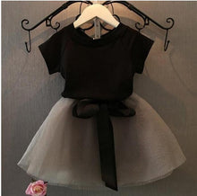 Load image into Gallery viewer, MERI AMMI For Children Girls' Clothing Outfit Set Tee +Big Bow TuTu Skirts For 2-13 Year Girl ,J540
