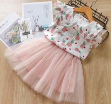 Load image into Gallery viewer, MERI AMMI For Children Girls' Clothing Outfit Set Tee +Big Bow TuTu Skirts For 2-13 Year Girl ,J540