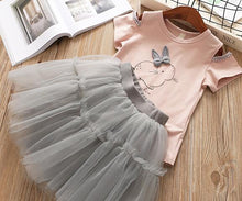 Load image into Gallery viewer, MERI AMMI For Children Girls' Clothing Outfit Set Tee +Big Bow TuTu Skirts For 2-13 Year Girl ,J540