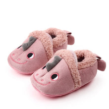 Load image into Gallery viewer, Winter Warm Baby First Walkers Infant Baby Girl Boy Anti-slip Shoes Cartoon Animals Newborn Slipper Shoes 0-18 Months