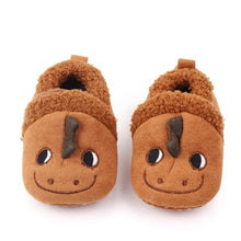 Load image into Gallery viewer, Winter Warm Baby First Walkers Infant Baby Girl Boy Anti-slip Shoes Cartoon Animals Newborn Slipper Shoes 0-18 Months