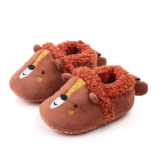 Load image into Gallery viewer, Winter Warm Baby First Walkers Infant Baby Girl Boy Anti-slip Shoes Cartoon Animals Newborn Slipper Shoes 0-18 Months