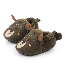 Load image into Gallery viewer, Winter Warm Baby First Walkers Infant Baby Girl Boy Anti-slip Shoes Cartoon Animals Newborn Slipper Shoes 0-18 Months