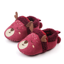 Load image into Gallery viewer, Winter Warm Baby First Walkers Infant Baby Girl Boy Anti-slip Shoes Cartoon Animals Newborn Slipper Shoes 0-18 Months