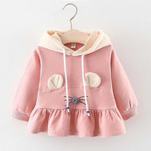 Load image into Gallery viewer, Toddler Girl Clothes 2019 New Cute Baby Girls' Clothing Sets Kids Ruched Ruffles Ear Hooded Casual Dresses Clothes