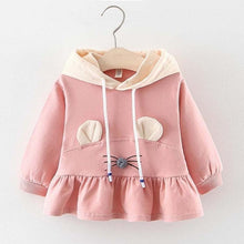 Load image into Gallery viewer, Toddler Girl Clothes 2019 New Cute Baby Girls' Clothing Sets Kids Ruched Ruffles Ear Hooded Casual Dresses Clothes