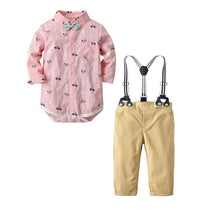 Load image into Gallery viewer, Boys Cotton Summer Clothing Long-sleeve Toy Turn Down Collar Shirt Pants