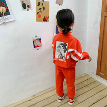 Load image into Gallery viewer, Coat kids girl red jacket and pant, children clothes