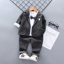 Load image into Gallery viewer, Boys' Clothes Set  2019 New Children's Striped Suit Casual Three-piece Suit Toddler Boys Clothing Set  Baby Christmas Outfit