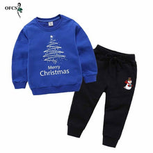 Load image into Gallery viewer, New Baby Boys' Suit  Clothing  Children Cotton  Sports  Suits Cartoon Printed Long Sleeve and Trousers 2-12 Years Old Two Pieces