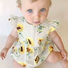 Load image into Gallery viewer, New Baby Girl Clothes Summer Sleeveless Sunflower Print