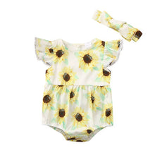 Load image into Gallery viewer, New Baby Girl Clothes Summer Sleeveless Sunflower Print