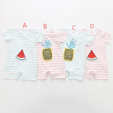 Load image into Gallery viewer, Newborn Baby Rompers Short Sleeve Cotton Jumpsuits