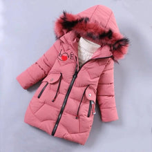 Load image into Gallery viewer, Girls Down Jackets Baby Outdoor Warm Clothing Thick Coats Windproof Children's Winter Jackets Kids Colourf Fur Collar Outerwear