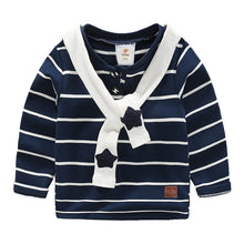 Load image into Gallery viewer, Baby Long Sleeve T-shirt 2019 Autumn New Boys' Children's Clothing Fashion Cute Children's Navy Wind Bottoming Shirt Coat