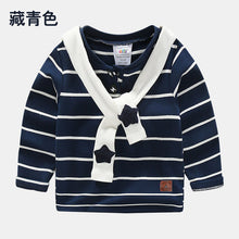 Load image into Gallery viewer, Baby Long Sleeve T-shirt 2019 Autumn New Boys' Children's Clothing Fashion Cute Children's Navy Wind Bottoming Shirt Coat