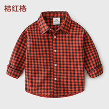 Load image into Gallery viewer, Baby Plaid Shirt 2019 Autumn Dress New Boys' Children's Casual Top Top Shirt Baby Children Clothing Tops Outwear Outfits Blouse