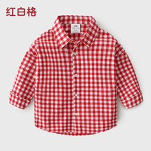 Load image into Gallery viewer, Baby Plaid Shirt 2019 Autumn Dress New Boys' Children's Casual Top Top Shirt Baby Children Clothing Tops Outwear Outfits Blouse