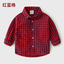 Load image into Gallery viewer, Baby Plaid Shirt 2019 Autumn Dress New Boys' Children's Casual Top Top Shirt Baby Children Clothing Tops Outwear Outfits Blouse