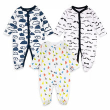 Load image into Gallery viewer, Rompers Comfortable Long Sleeve Newborn Boy Clothes Jumpsuit 3pcs/lot