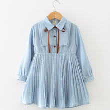 Load image into Gallery viewer, Girls' Clothing Dress Pleated Dresses Girls Autumn New Waist Long Sleeve Cute Dress Long Section College Style Princess Dress