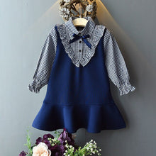Load image into Gallery viewer, Girls' Clothing Dress Pleated Dresses Girls Autumn New Waist Long Sleeve Cute Dress Long Section College Style Princess Dress