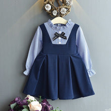 Load image into Gallery viewer, Girls' Clothing Dress Pleated Dresses Girls Autumn New Waist Long Sleeve Cute Dress Long Section College Style Princess Dress
