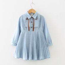 Load image into Gallery viewer, Girls' Clothing Dress Pleated Dresses Girls Autumn New Waist Long Sleeve Cute Dress Long Section College Style Princess Dress