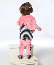 Load image into Gallery viewer, Clothing set long-sleeve Rose embroidery T-shirt, pant Kids casual clothes