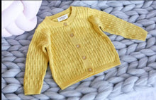 Load image into Gallery viewer, Baby Girls' Pure Color Knitted Sweater Autumn Winter Cotton Children's Cardigan Sweater Newborn Outwear Infant Girls Clothing