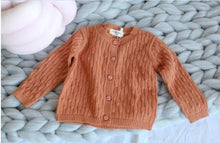 Load image into Gallery viewer, Baby Girls' Pure Color Knitted Sweater Autumn Winter Cotton Children's Cardigan Sweater Newborn Outwear Infant Girls Clothing