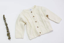 Load image into Gallery viewer, Baby Girls' Pure Color Knitted Sweater Autumn Winter Cotton Children's Cardigan Sweater Newborn Outwear Infant Girls Clothing