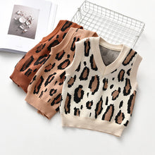 Load image into Gallery viewer, Waistcoat Outerwear Vest Cotton for Girls Kids Leopard Print