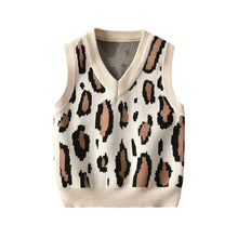 Load image into Gallery viewer, Waistcoat Outerwear Vest Cotton for Girls Kids Leopard Print