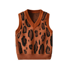 Load image into Gallery viewer, Waistcoat Outerwear Vest Cotton for Girls Kids Leopard Print