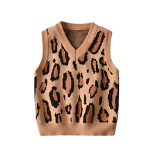 Load image into Gallery viewer, Waistcoat Outerwear Vest Cotton for Girls Kids Leopard Print