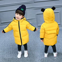 Load image into Gallery viewer, Children Long Style Outerwear Children's Padded Cotton Parkas Boy and Girls' Winter Warm Hooded Coat Baby Winter Down Clothing