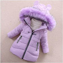 Load image into Gallery viewer, New Girls Down Jackets Baby Outdoor Warm Clothing Thick Coats Windproof Children's Winter Jackets Kids Cartoon Winter Outerwear
