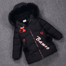 Load image into Gallery viewer, New Girls Down Jackets Baby Outdoor Warm Clothing Thick Coats Windproof Children's Winter Jackets Kids Cartoon Winter Outerwear