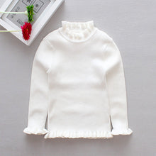 Load image into Gallery viewer, Fashion influx Korean children's clothing autumn and winter girls' heads high collar wild sweater bottoming solid color sweater