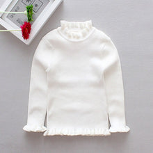 Load image into Gallery viewer, Fashion influx Korean children's clothing autumn and winter girls' heads high collar wild sweater bottoming solid color sweater