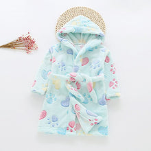 Load image into Gallery viewer, LYONAVA 2018 new autumn and winter girls' pure cotton robe flannel children's household clothing lace-up bathrobe pajamas