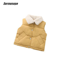 Load image into Gallery viewer, Spemonope 2019 Autumn And Winter New Kids Lamb Collar Fashion Vest Outwears Boys And Girls' Warm Cotton Clothing Vest