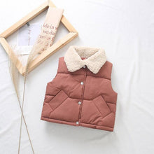 Load image into Gallery viewer, Spemonope 2019 Autumn And Winter New Kids Lamb Collar Fashion Vest Outwears Boys And Girls' Warm Cotton Clothing Vest