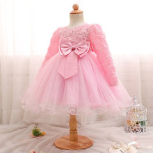 Load image into Gallery viewer, Red Floral Christening Gown Baby Girl Bows Dresses Girls' Dress Vestidos Infantis Party Dress Clothing Autumn Winter Long Sleeve